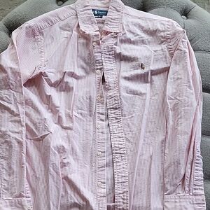 Polo by Ralph Lauren Light Pink Striped Shirt
